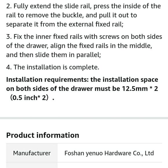 Stainless Steel Drawer Slides NEW and in Original Packaging - Picture 13 of 16
